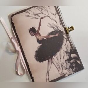 Junk Journal Booklet "BLACK SWAN" BALLERINA BALLET Cards, Pockets Ephemera 40 Pg